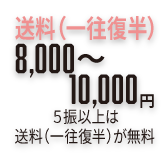 送料10,000円（五振以上は無料）